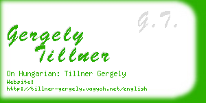 gergely tillner business card